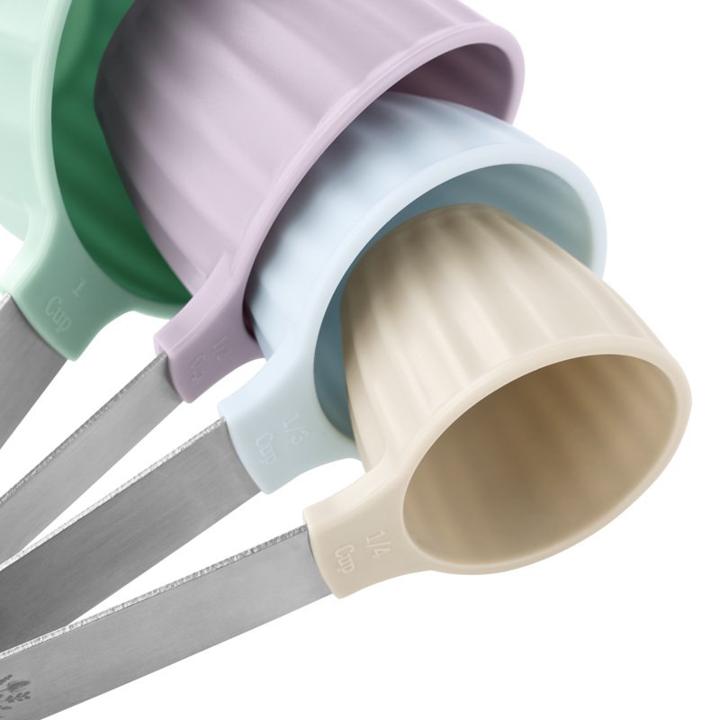 8-Piece Plastic Measuring Cup and Spoon Set - Multicolor