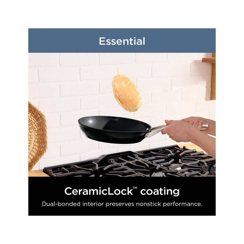 8-Inch Ceramic Frying Pan - Ninja Extended Life - Black