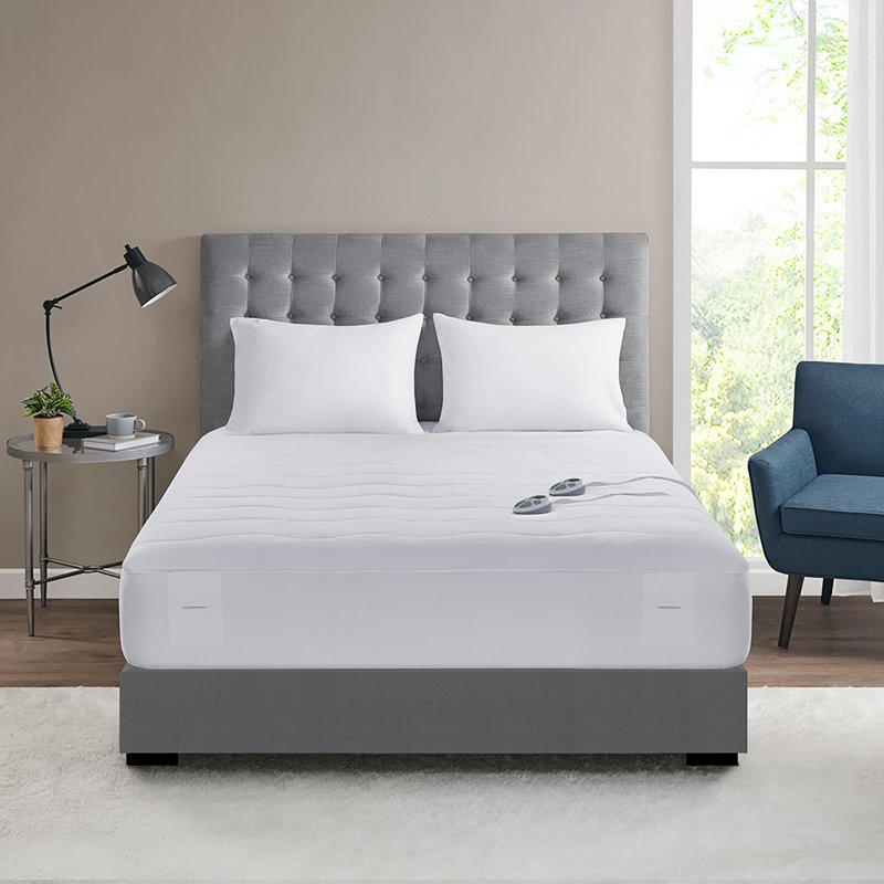 Cal King Heated Mattress Pad - Plush, Adjustable Warmth, White