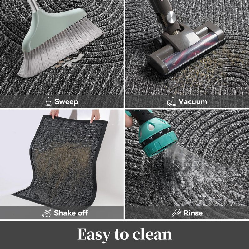 Outdoor Welcome Mat 24x35 Inch Non Slip Rubber Entry Rug with Arch Design - Gray Variation of THIS listing