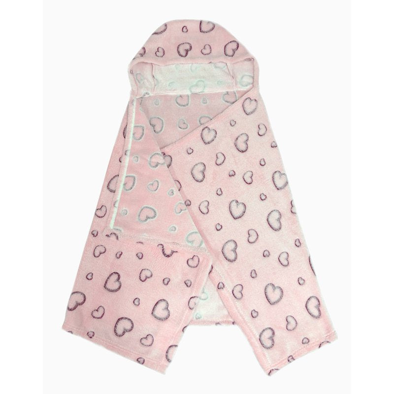 Glow in the Dark Kid's Hooded Throw Blanket Cake Design Off White - Harper Lane