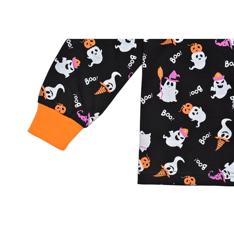 Kids Ghost Print Pajama Set - 2 Pieces Halloween Sleepwear for Boys Girls 6T