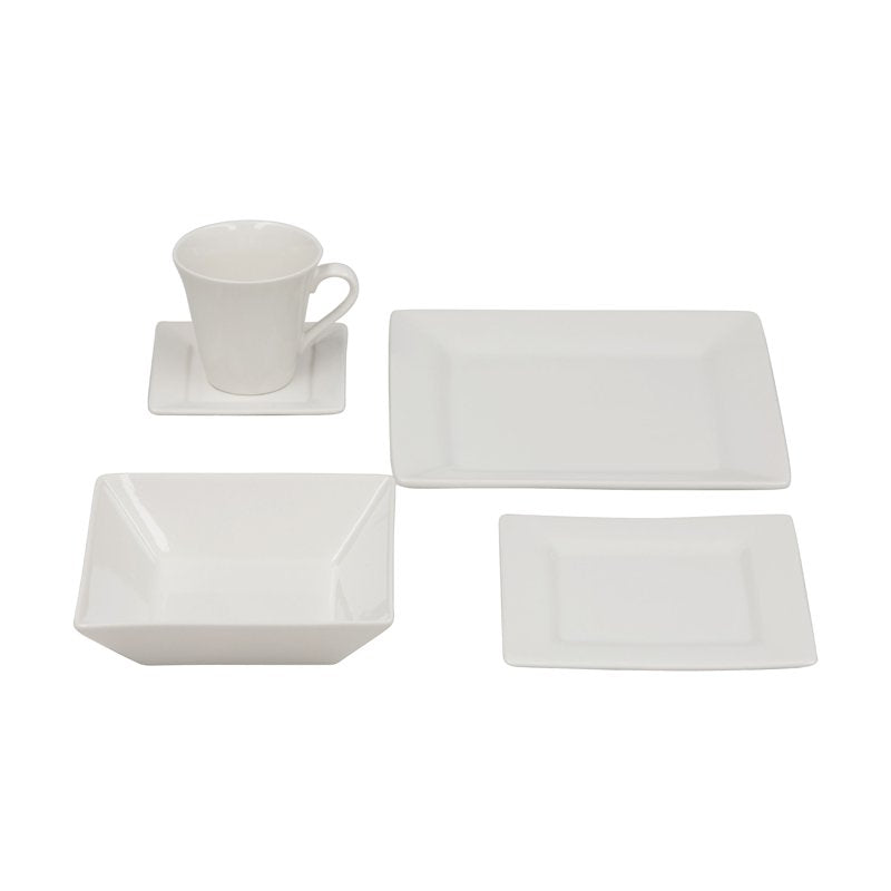 30-Piece Cream White Dinnerware Set