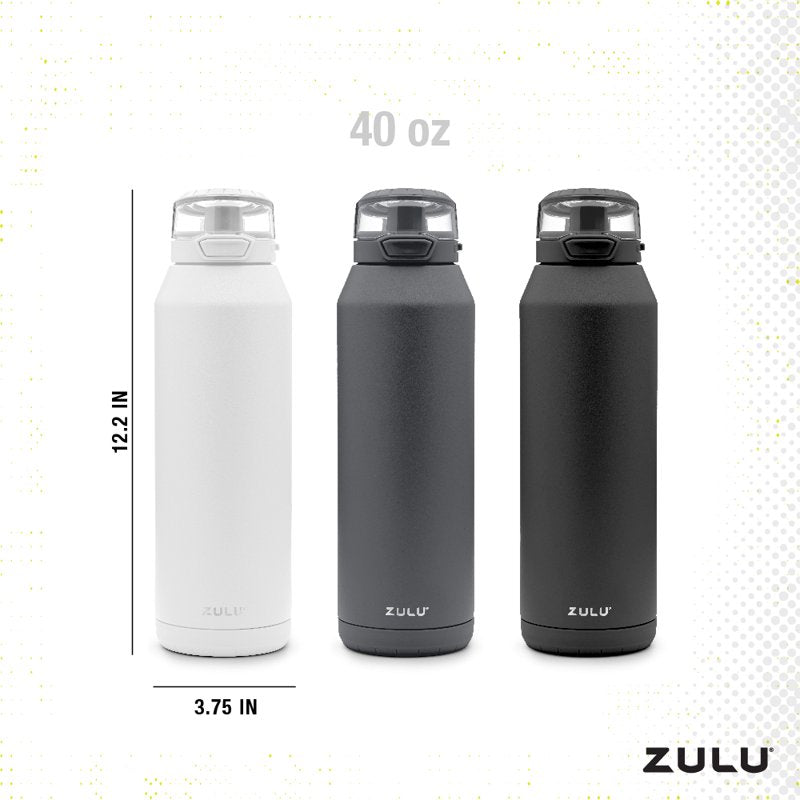 40oz Stainless Steel Water Bottle - White, BPA Free & Dishwasher Safe