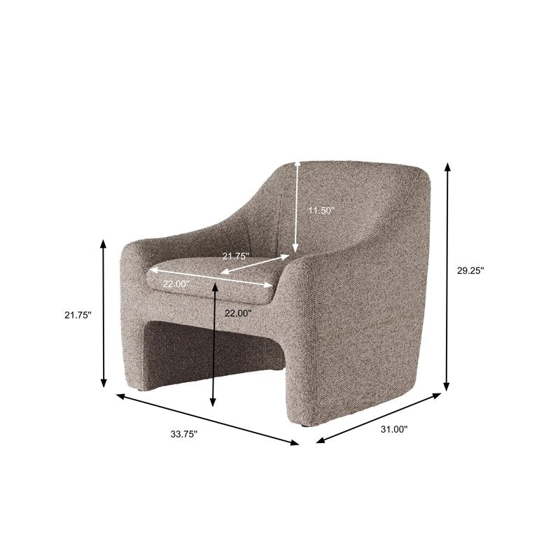 Emerson Curvy Accent Chair - Modern Design, Multiple Colors