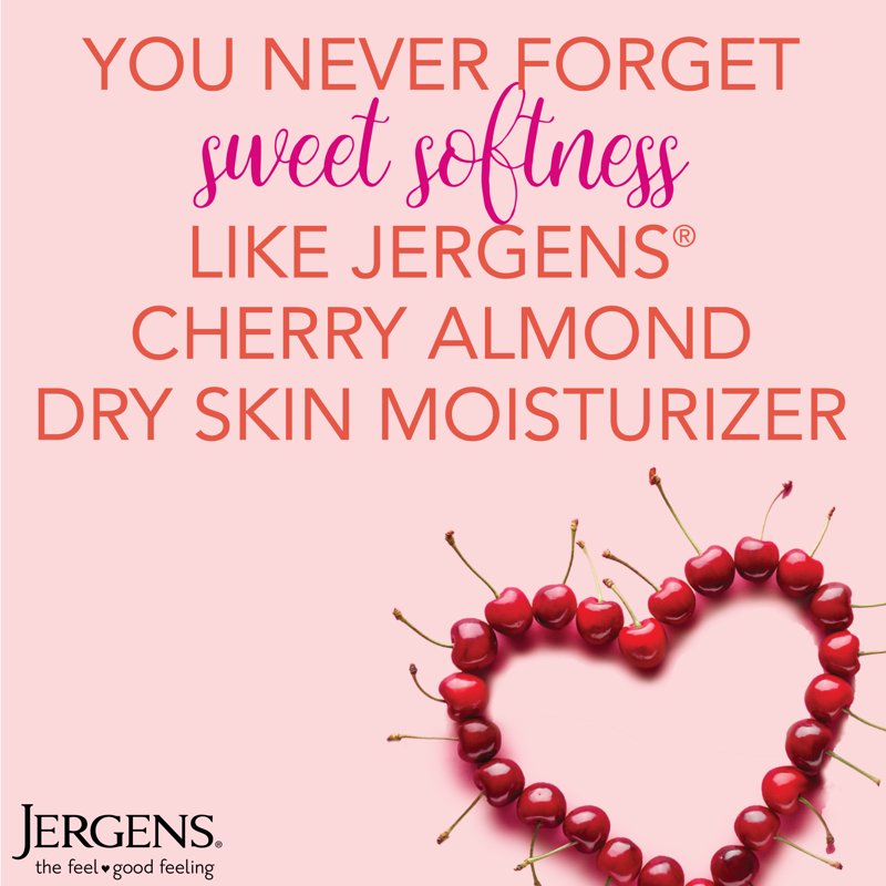 Jergens Original Scent Body Lotion - Cherry Almond Moisturizer for Dry Skin
