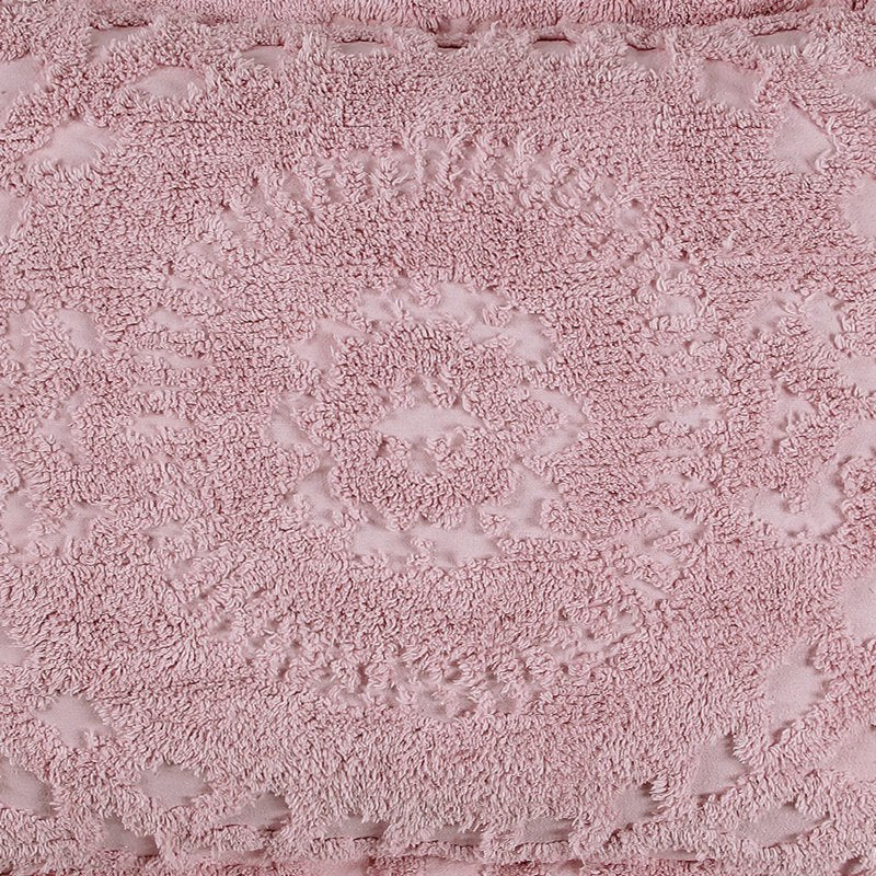 Pink King Size Cotton Bedspread - 120 x 110 Inches Luxurious Medallion Bedding
