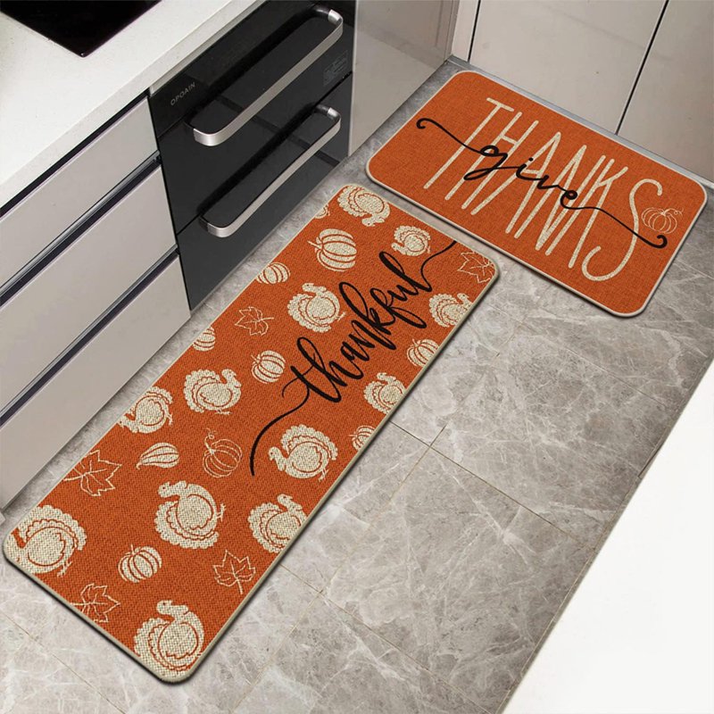 Aihimol Fall Theme Kitchen Rugs & Mats Set of 2 - Free Size, A