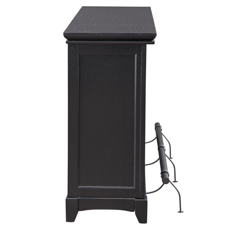 Garcia Modern Bar Cabinet - Counter Height, Black Finish