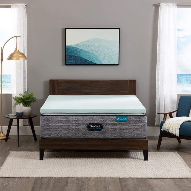 Full 2-Inch Cooling Memory Foam Mattress Topper - Thermagel Deluxe