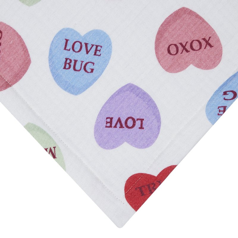 Conversation Hearts Table Runner - 14" x 90" - Cotton