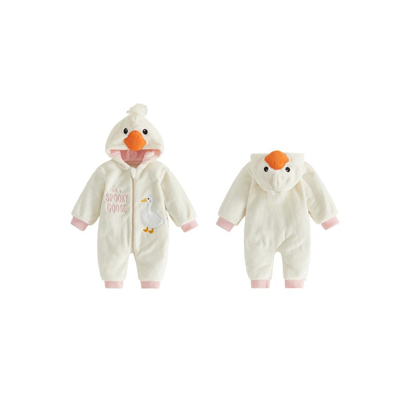 Toddler Baby Goose Costume Jumpsuit - White, 12-18 Months Halloween Animal Costume
