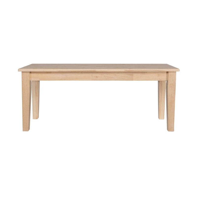 Backless Dining Bench in Blonde Oak Finish - Shaker Style