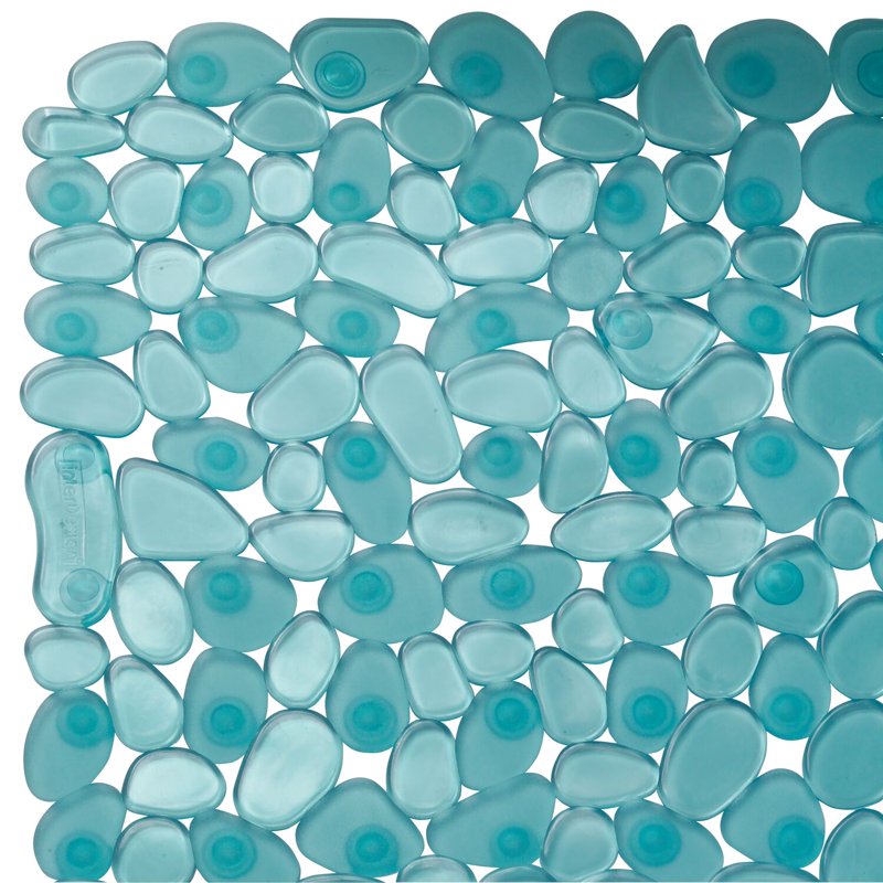 iDesign Pebblz Non-Slip Suction Bath Mat - Blue