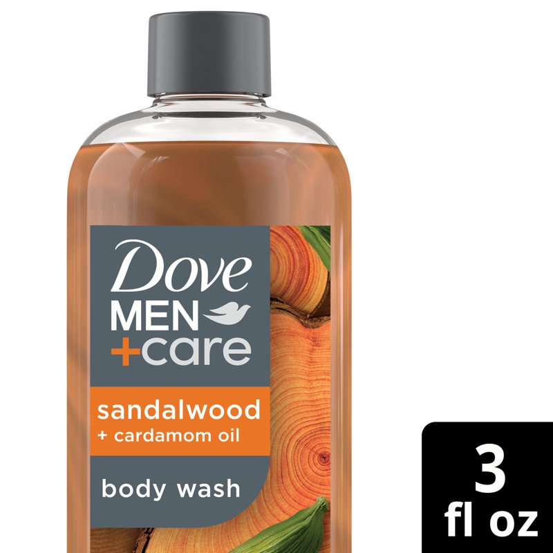 Men's Sandalwood & Cardamom Oil Body Wash - Moisturizing Plant-Based Cleanser