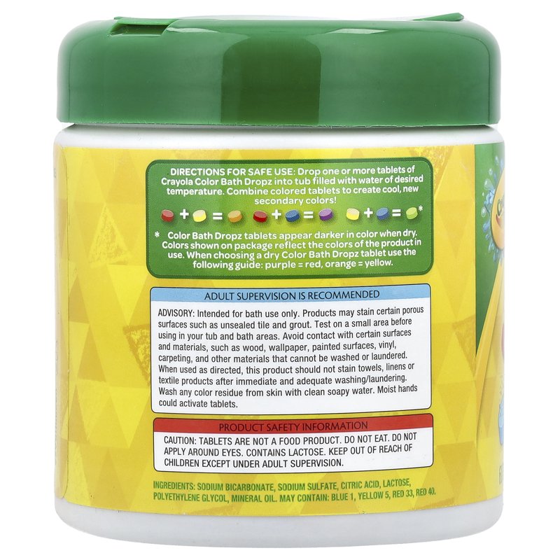Color Changing Bath Tablets - 60 Non-Toxic Bath Dropz
