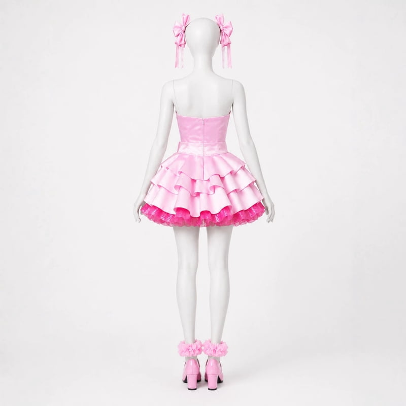 Pink Anime Vampire Costume for Women - Gothic Cosplay Dress, Size M