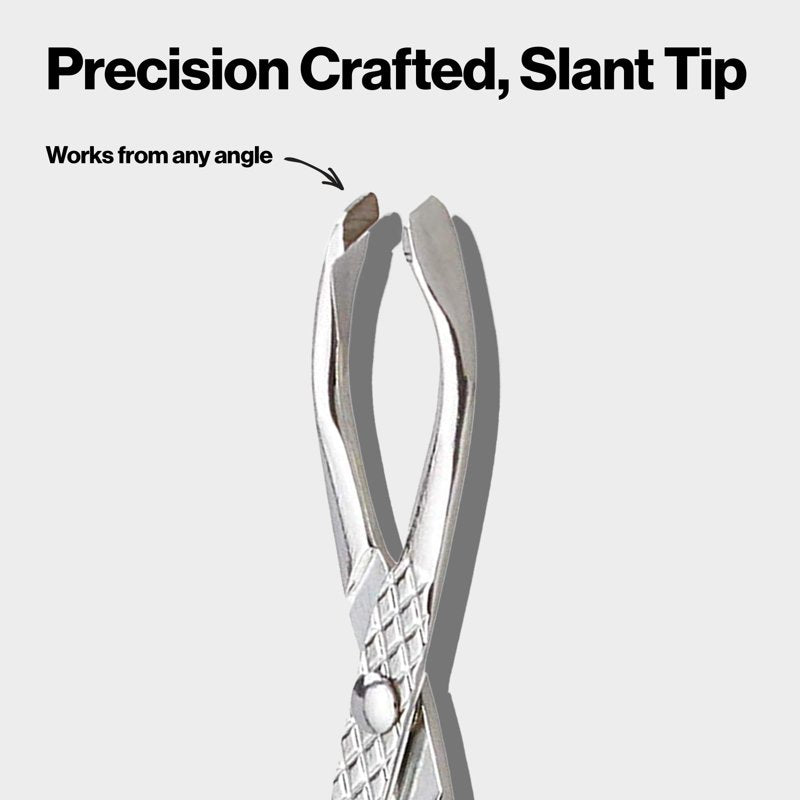 Stainless Steel Slanted Tip Tweezer with Scissor Handle