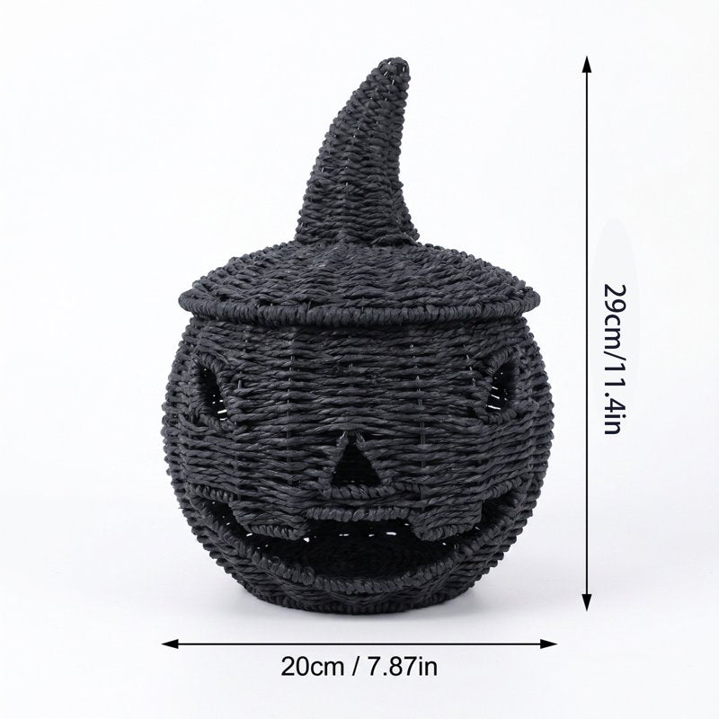 Halloween Witch Hat Pumpkin Tabletop Decor - 11.4 Inch Fall Figurine