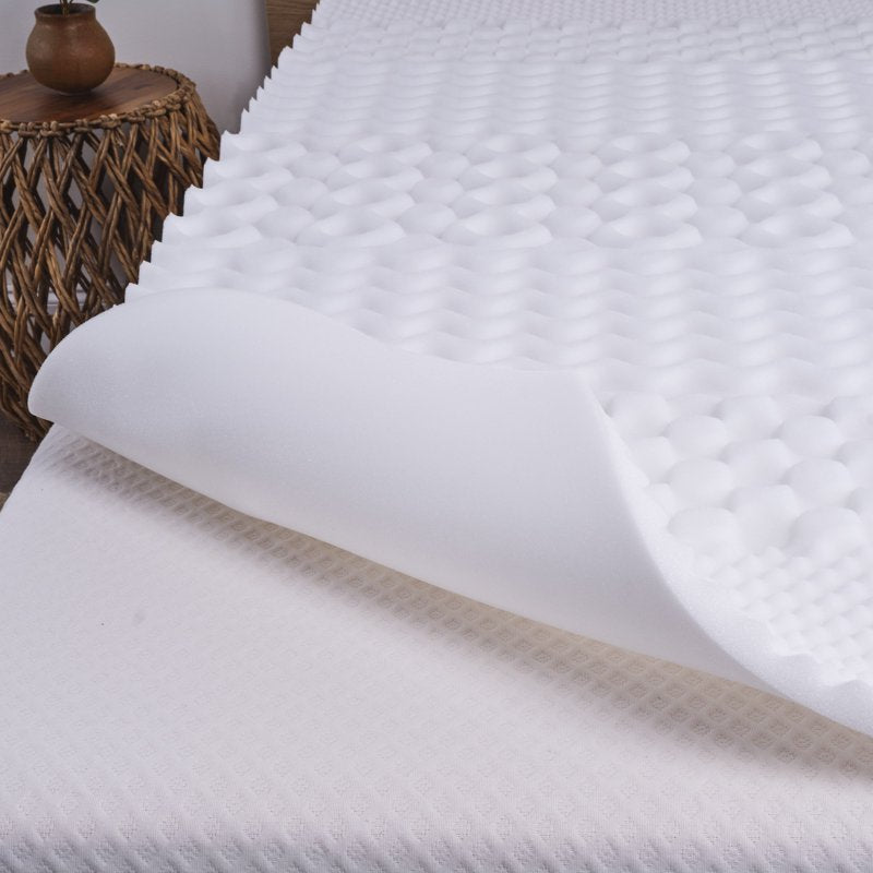 (2 Pack) Foam Mattress Topper for Twin/Twin-XL Beds - 1.25-Inch, 7-Zone, White, Mainstays