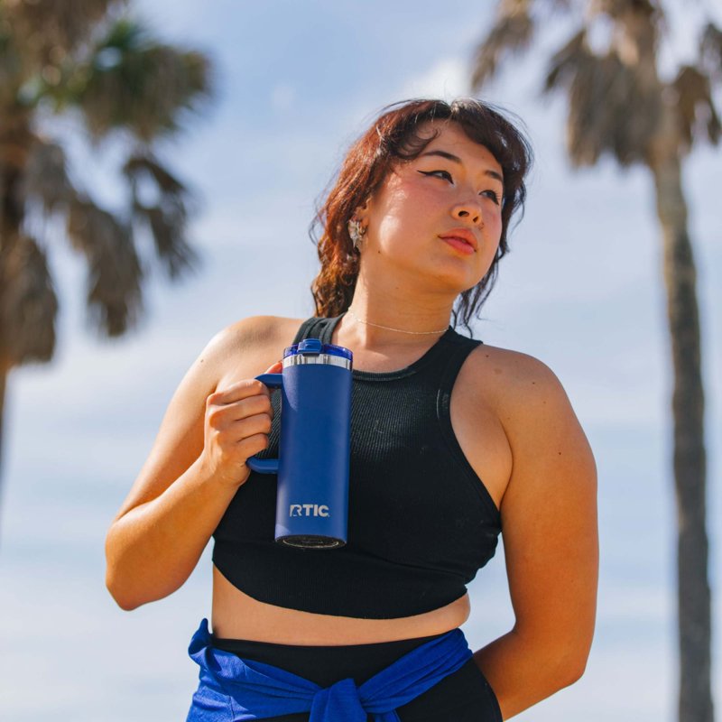20 oz Insulated Travel Mug with Ceramic Lining - Cobalt