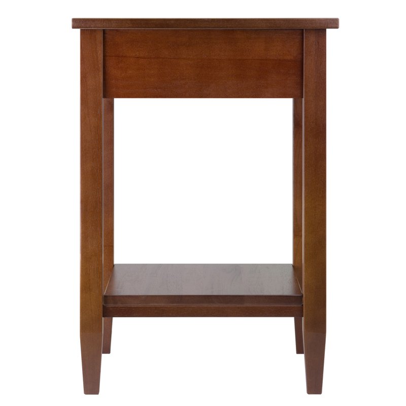 Richmond Accent End Table - Walnut Finish with Storage