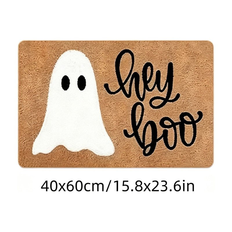 Halloween Ghost Door Mat Skidproof Washable Indoor Outdoor Entryway Rug - 15.75x23.6in - MPOISVA - Living Room Variant