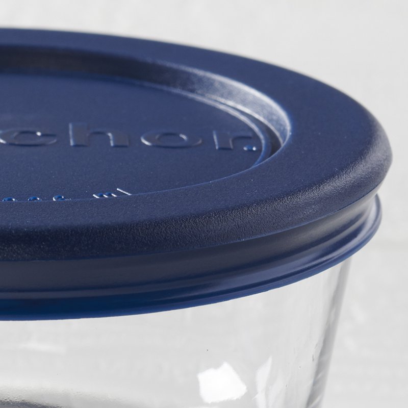 6-Pack Glass Food Storage Containers with Lids - 1 Cup Round
