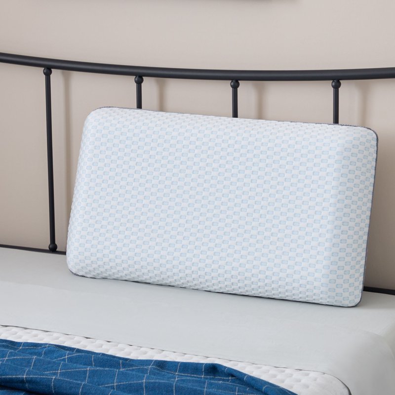 Lucid Cooling Charcoal Gel Memory Foam Pillow - Queen, Traditional