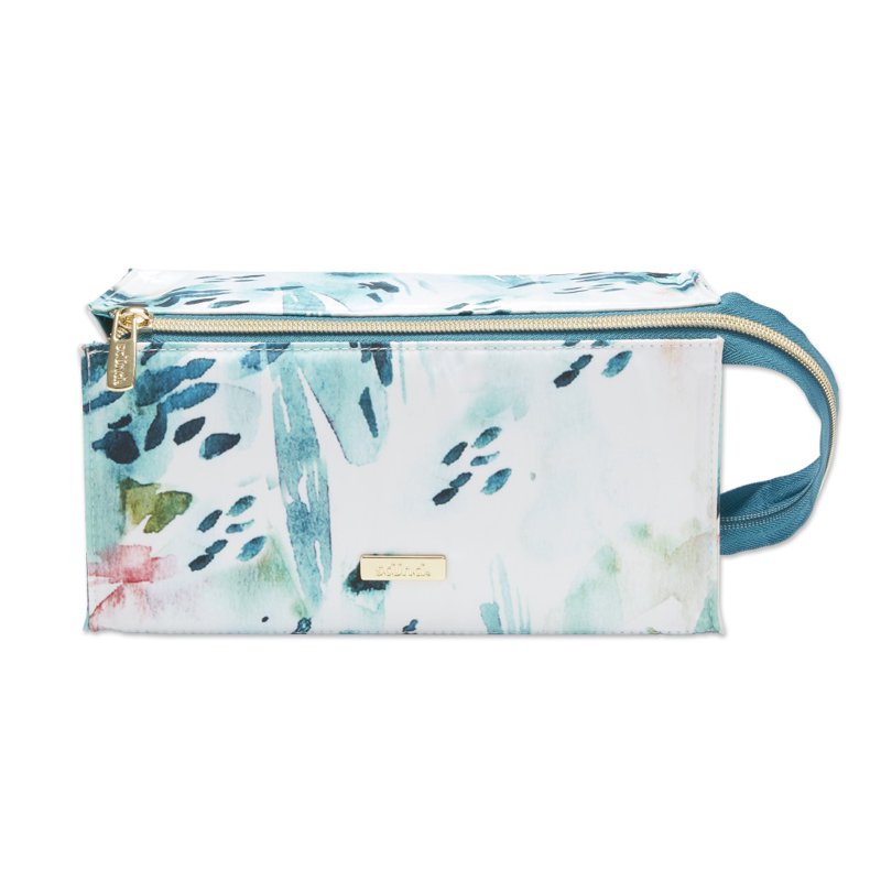 Folding Toiletry Organizer - Watercolor Floral Design