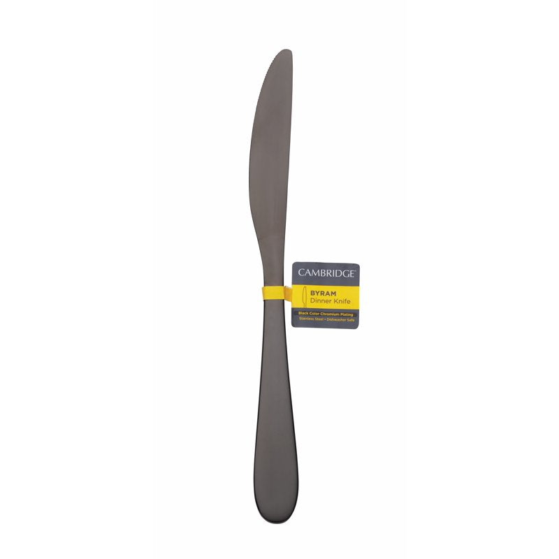 Stainless Steel Dinner Knife - Black, 4 Pack - Cambridge Byram