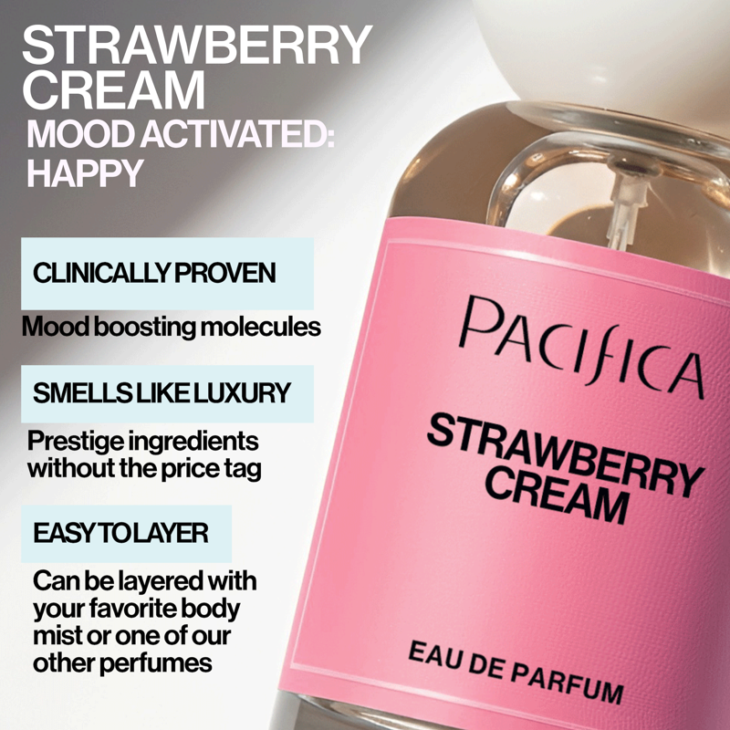Strawberry Cream Eau de Parfum - Botanical Vegan Perfume Spray, 1 fl oz