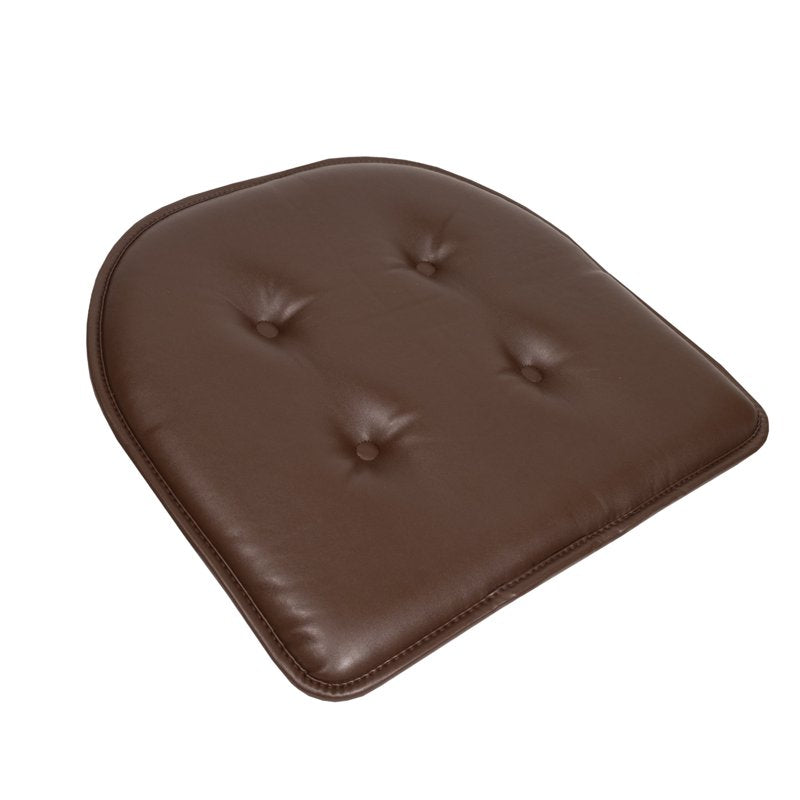 U-Shaped Memory Foam Chair Pad Cushions - 12 Pack, Brown