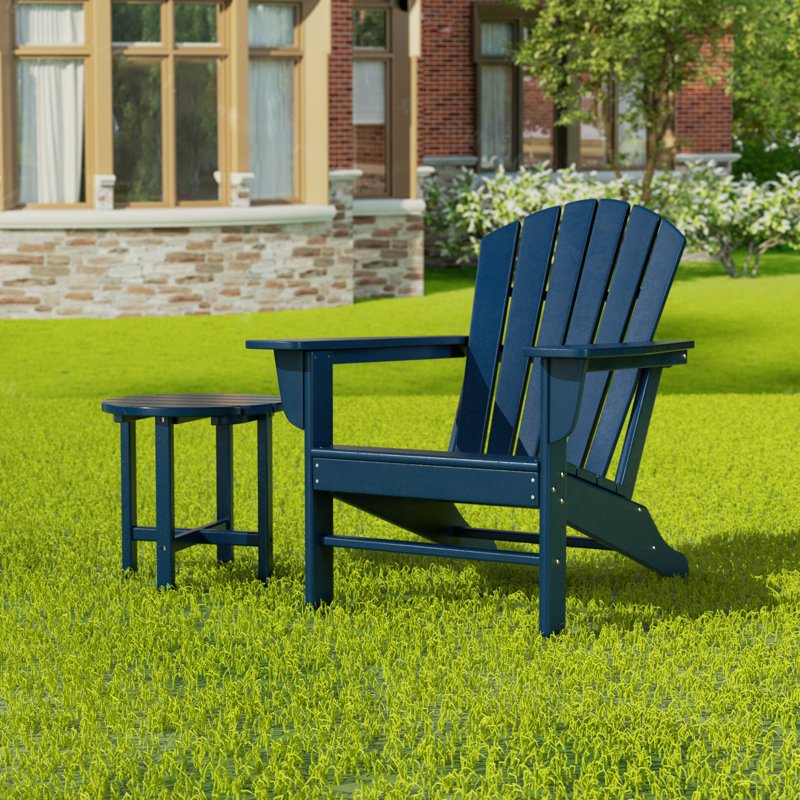 18-Inch Round Plastic Outdoor Patio Side Table - Multiple Colors
