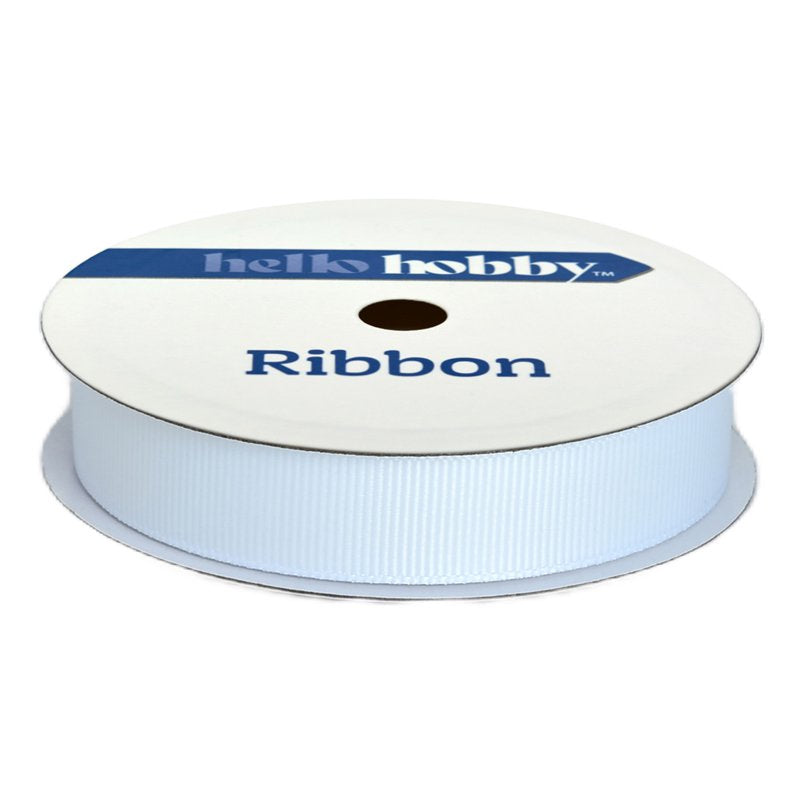 Grosgrain Ribbon 5/8 Inch Wide, 7 Yards - White Craft Ribbon for Sewing & Gift Wrapping