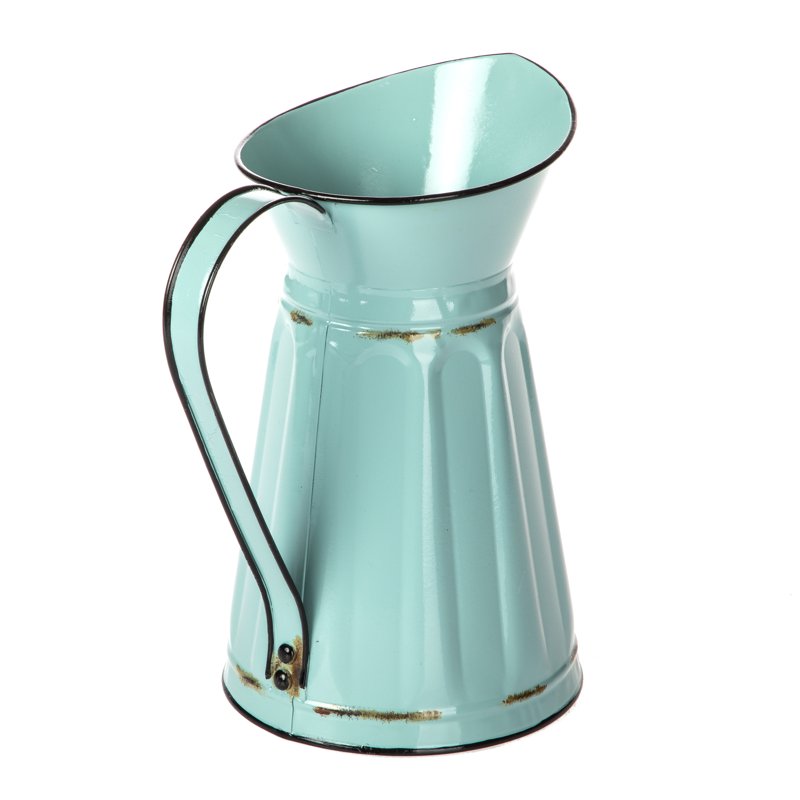 Dark Mint Metal Decorative Pitcher - 2 Pack