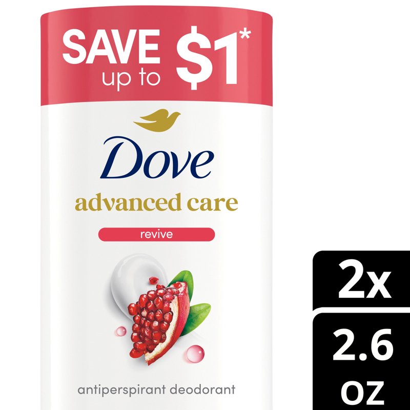 Advanced Care Antiperspirant Deodorant Stick, 72-Hour Protection, Twin Pack