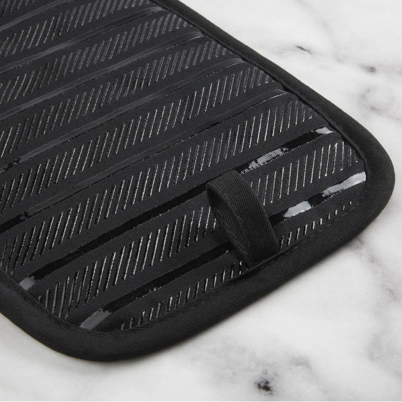 KitchenAid Albany Pot Holder Set - 2-Pack, Matte Black, 7"x10"