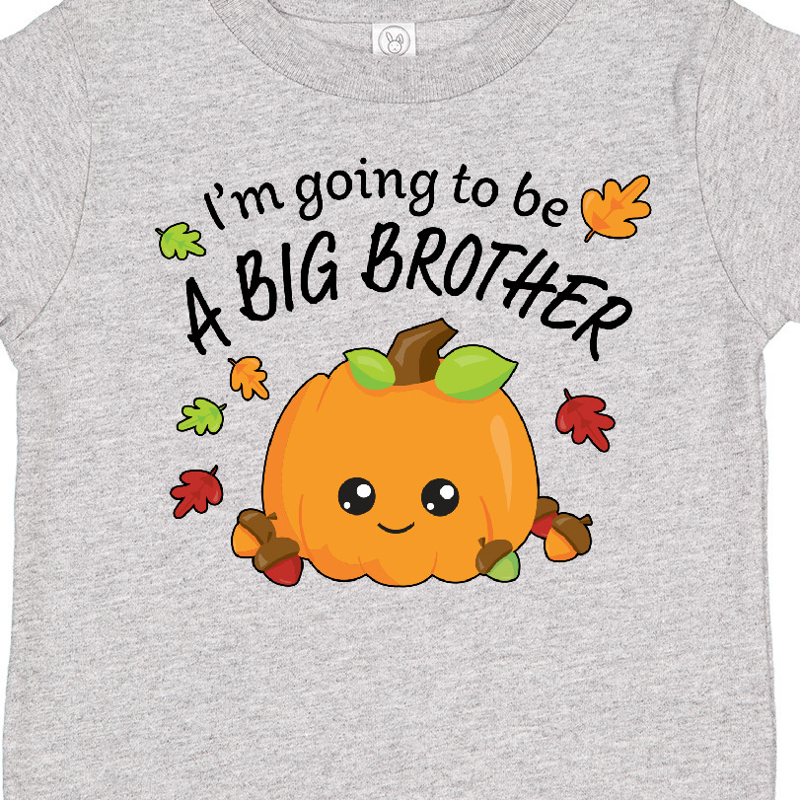 Toddler T-Shirt - I'm Going to Be a Big Brother Halloween Pumpkin AC-Heather Grey 7