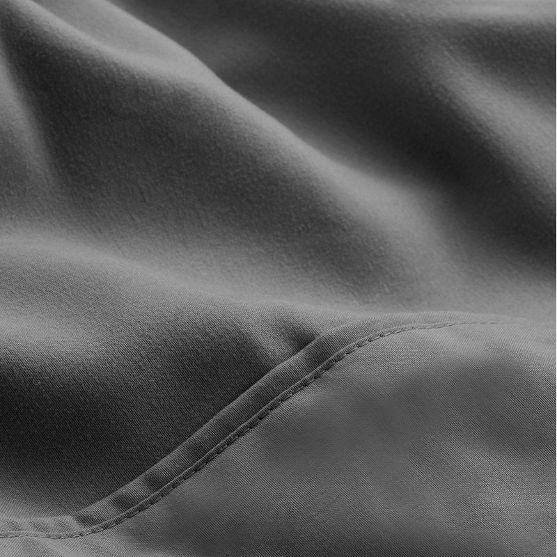 Split Head Flex King Microfiber Bed in a Bag - Dark Blue & Gray, 7 Piece