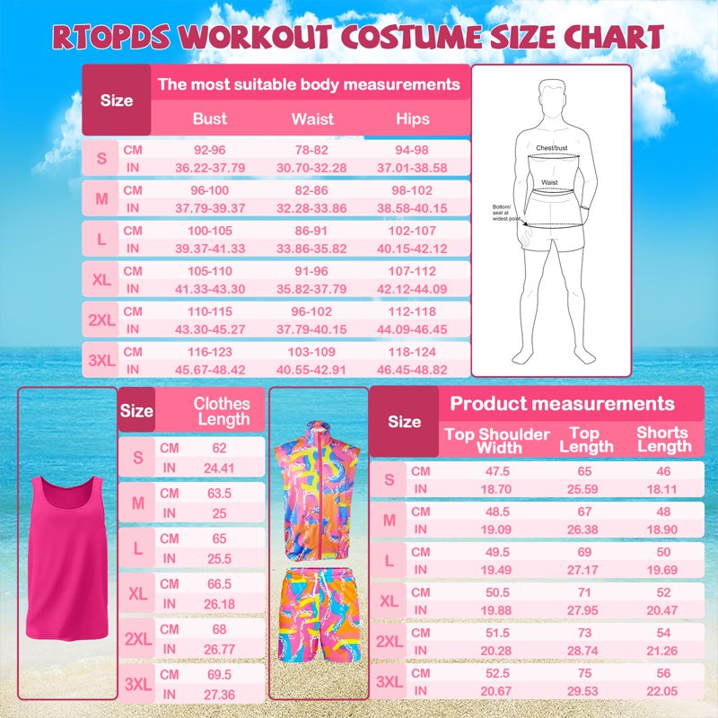 80s Men's Workout Costume Set XL - Retro Fitness & Halloween Outfit for Adults