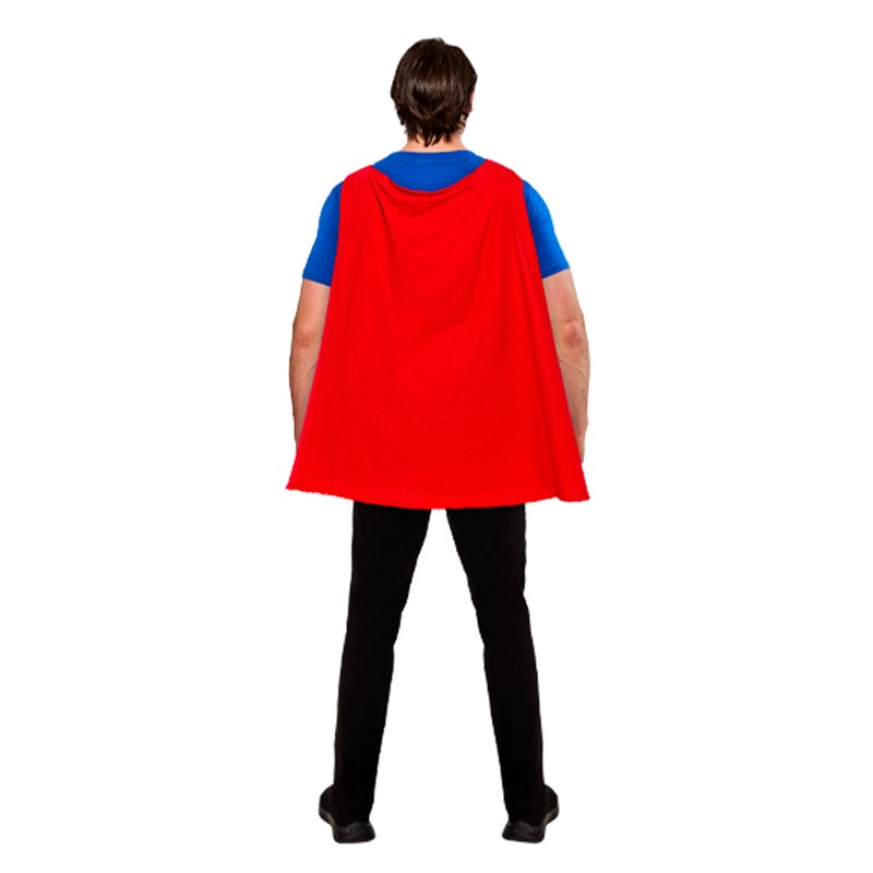 Men's Superman Costume Kit - 36 Inch Cape & T-Shirt Costume for Adults
