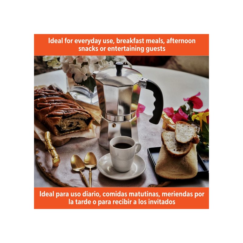 3-Cup Cast Aluminum Stovetop Coffeemaker - IMUSA