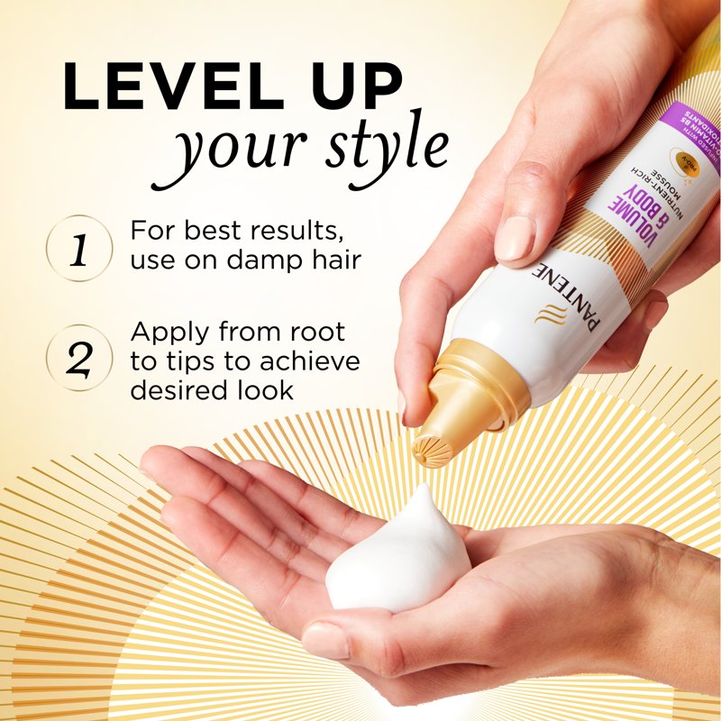 Volume & Body Mousse - Nutrient-Rich Formula for Fine Hair, 6.6 fl oz