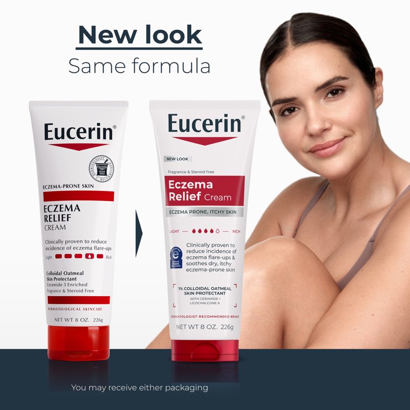 Eczema Relief Body Cream with Colloidal Oatmeal - 8 oz Fragrance-Free Tube