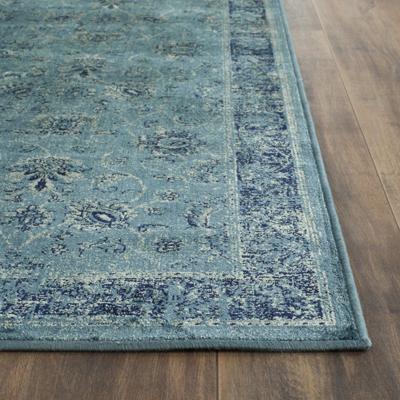 Vintage Jaxon Border Area Rug - Turquoise Multi 2' x 3' - Safavieh