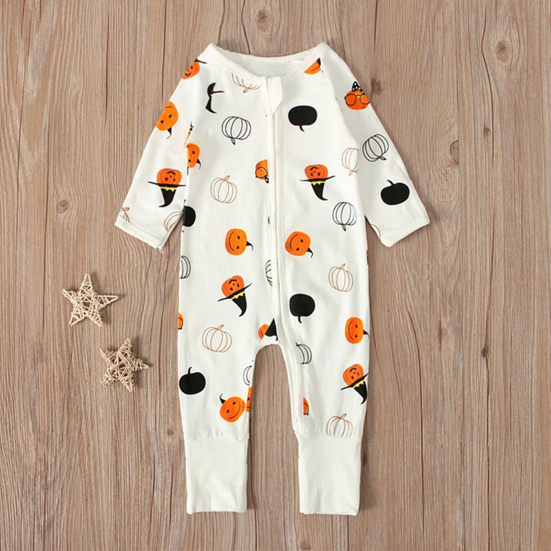 Unisex Baby Halloween Cotton Footless & Footed Pajamas - 12-18 Months Off-white