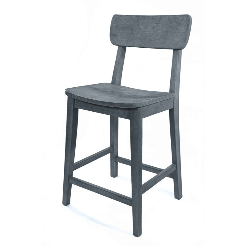 Torino Wood Counter Stool - Charcoal Grey - Durable Design
