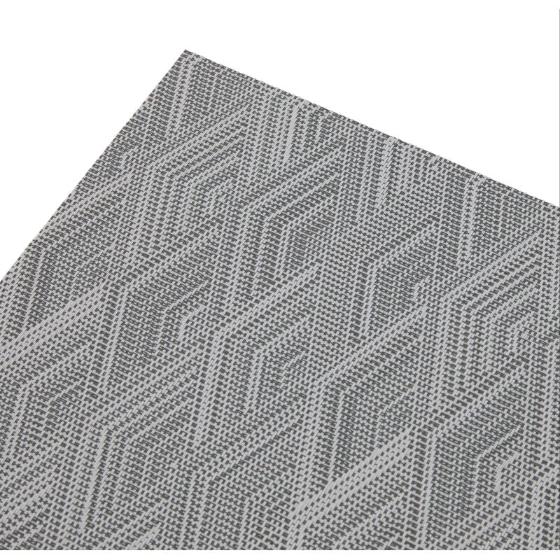 Elegant Set of 6 Non-Slip Placemats - 12x18 in Diamonds Silver
