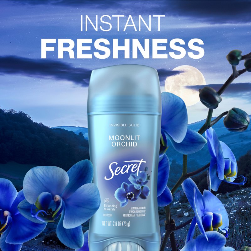 Invisible Solid Antiperspirant & Deodorant for Women, Moonlit Orchid, 2.6oz